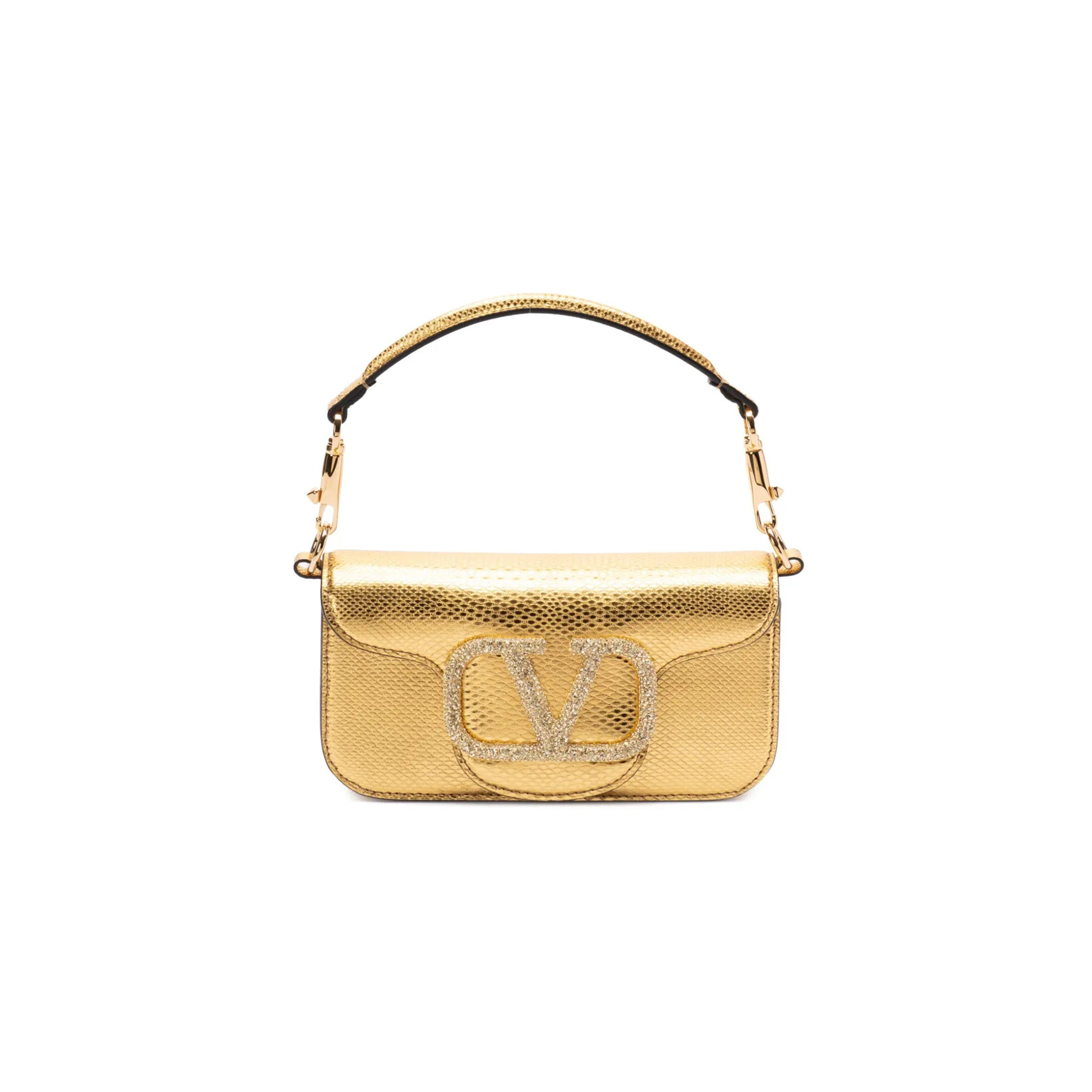 VALENTINO GARAVANI ALLTIME METALLIC SHOULDER BAG (20*11*5cm)